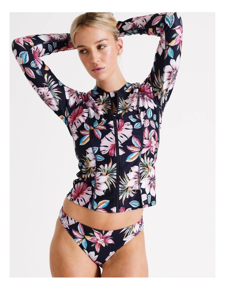Jade Bikini Bottom in Deep Floral