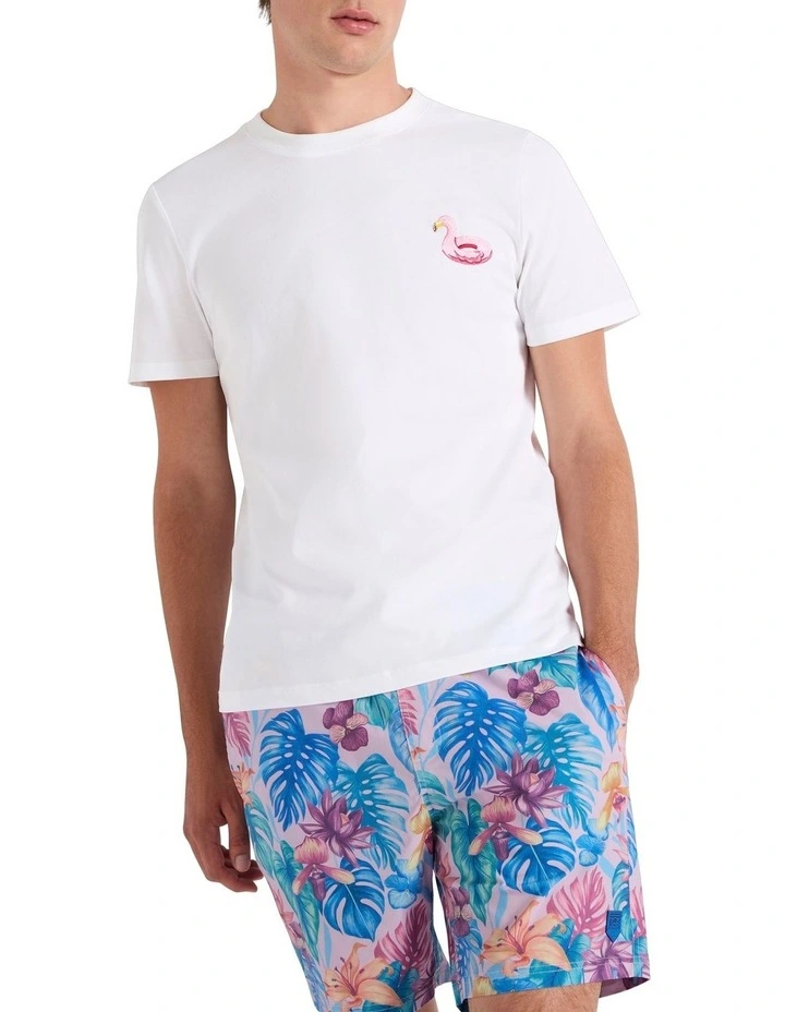 Play It Pool Embroidered T-shirt in White