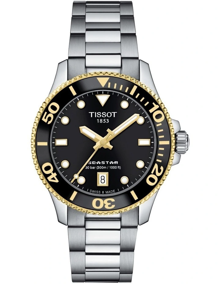 Seastar 1000 36mm Watch in Black/Gold