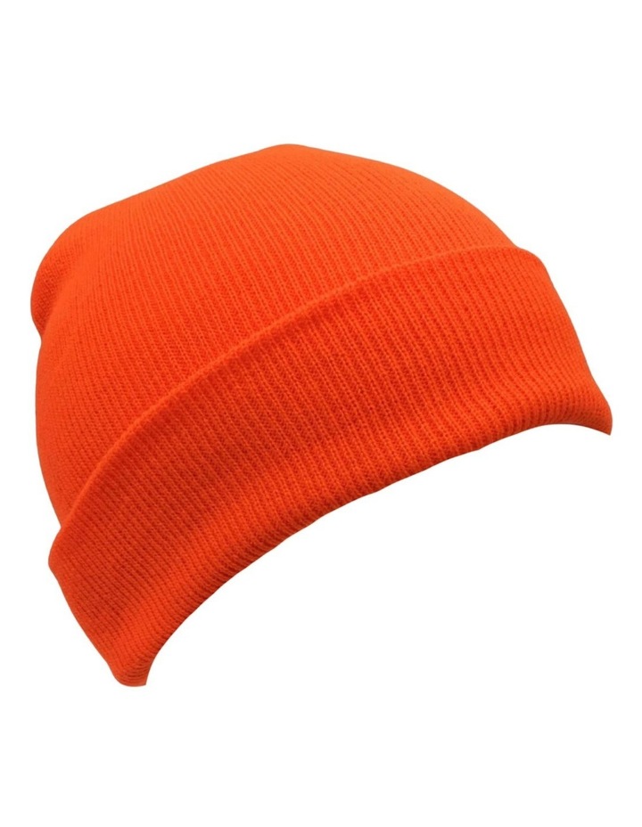 Plain Beanie Hat One Size in Fluro Orange