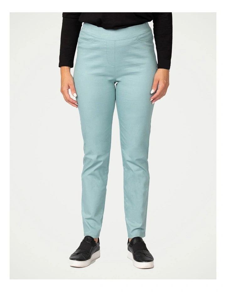 Suzy Stretch Long Pull On Jeans in Blue