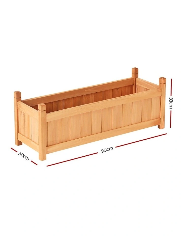 Wooden Garden Bed in Brown