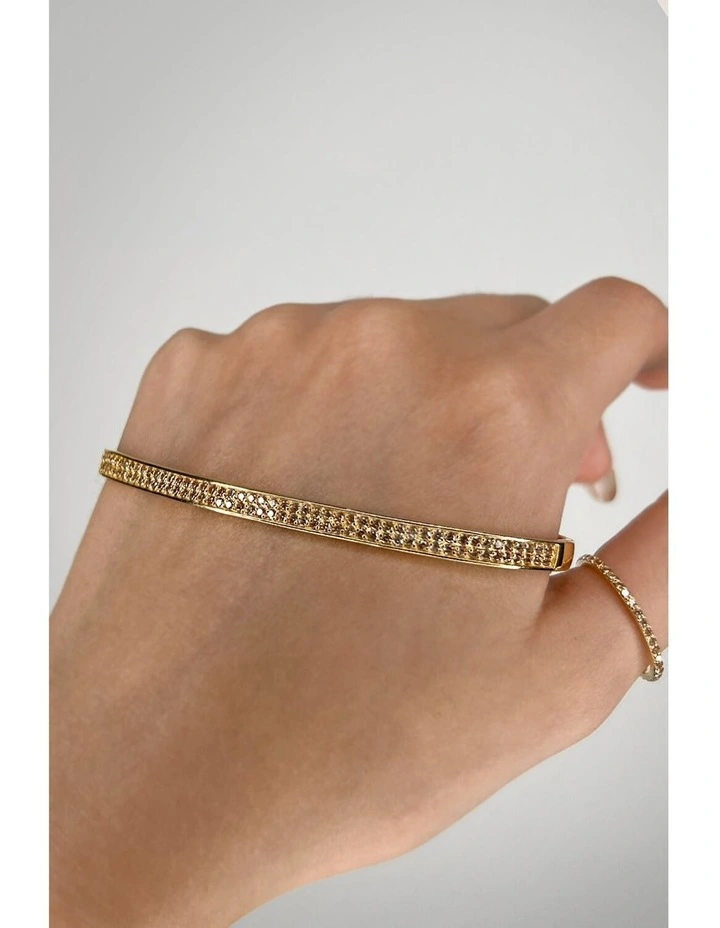 Destiny Palm Cuff in Champagne