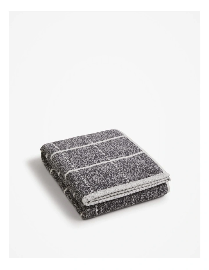 Kiko Australian Cotton Bath Mat in Charcoal Marle