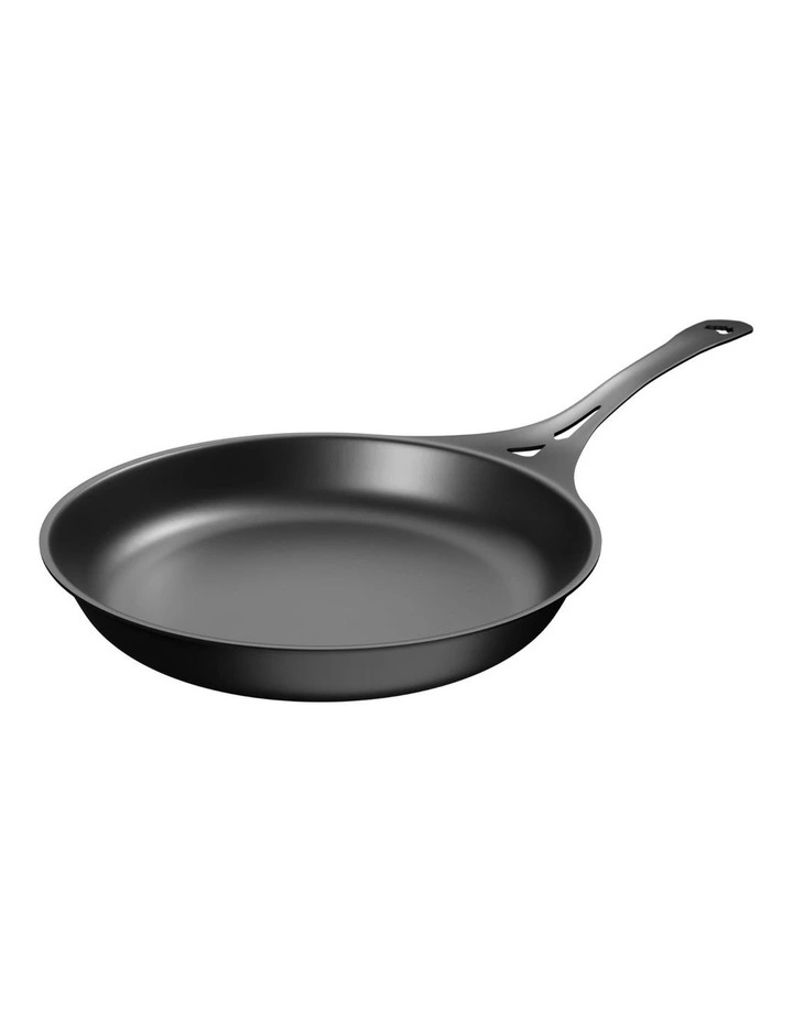 Quenched Lightning Pan Long Handle 26cm in Black
