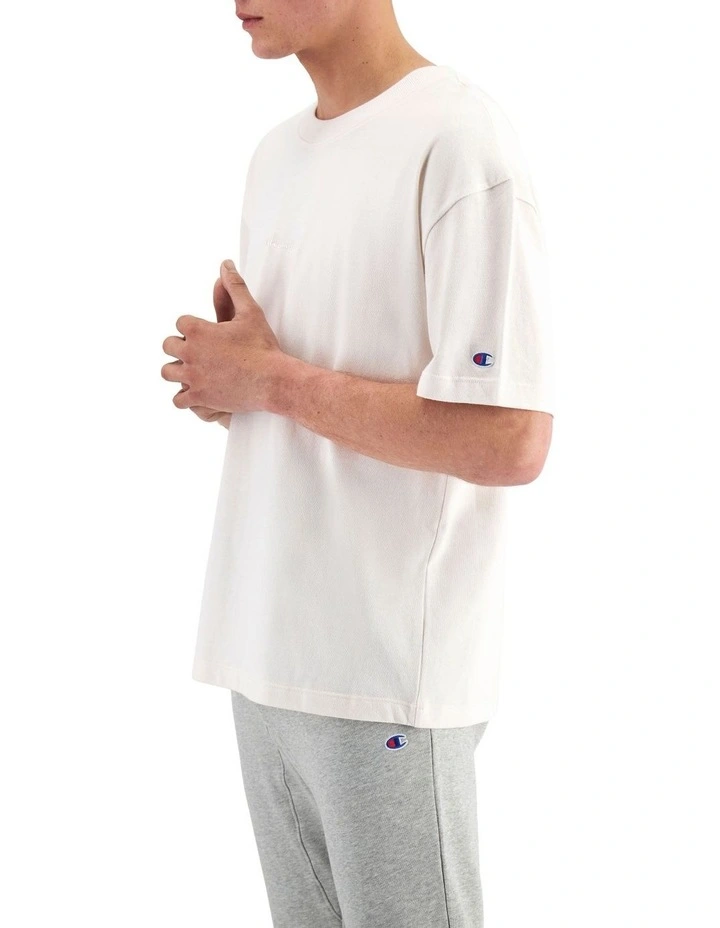 Heritage New Script Tee in Milk Cap