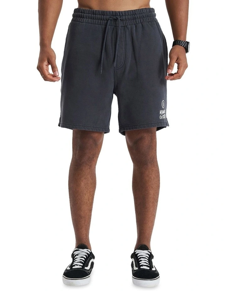 Calabar Heavy Trackshort in Pigment Anthracite Black