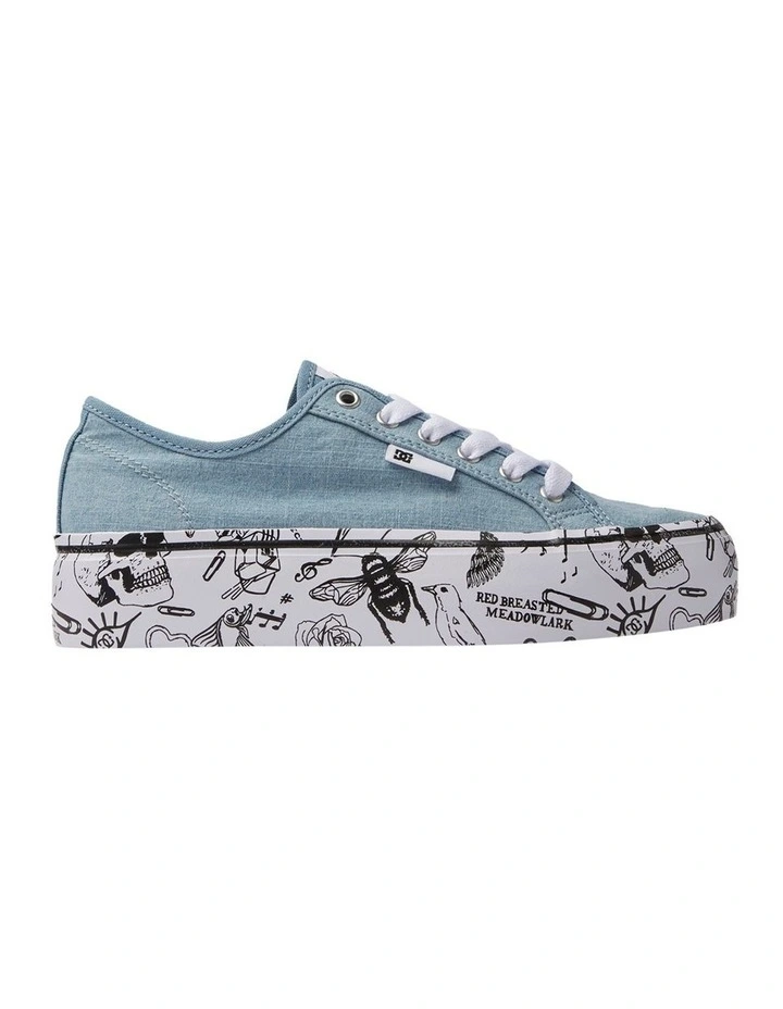 Manual Platform Shoes in Heather Dark Denim