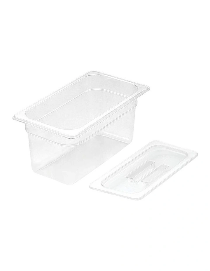 Gastronorm Pan 1/3 Food Tray with Lid 150mm in Clear