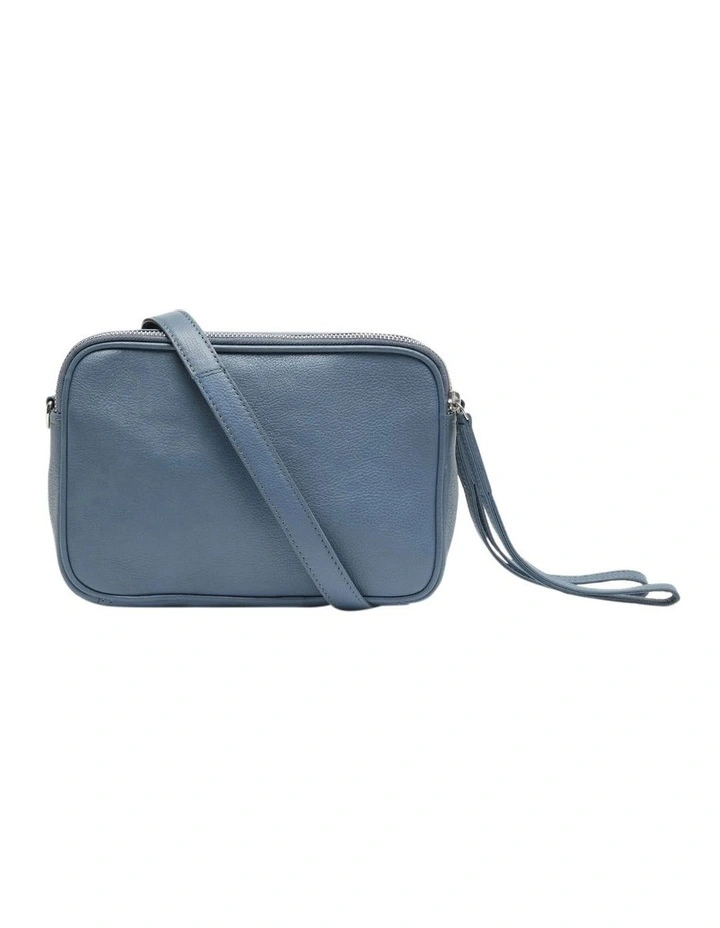 Kate Cross Body Leather Bag in Ocean Blue