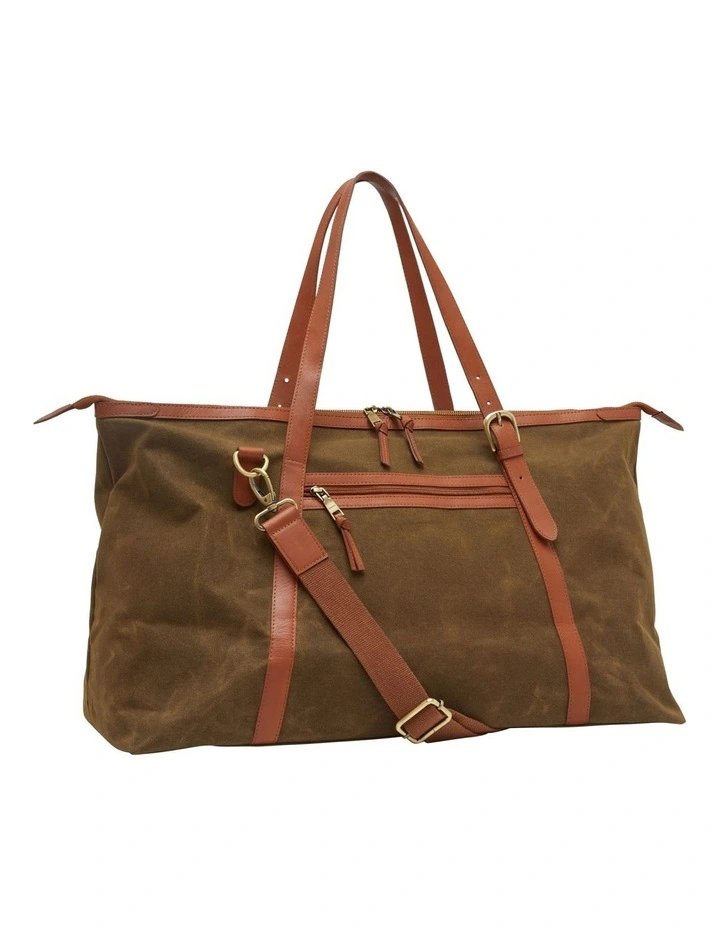 Billingham Weekend Holdall in Olive/Tan Leather