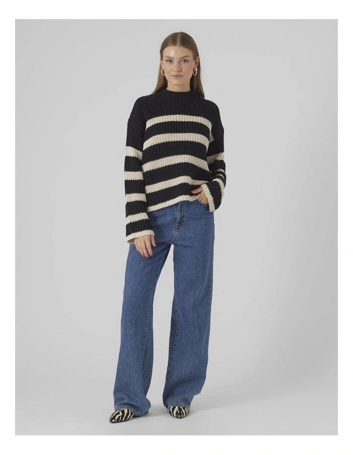 Hilda High Neck Knit in Black