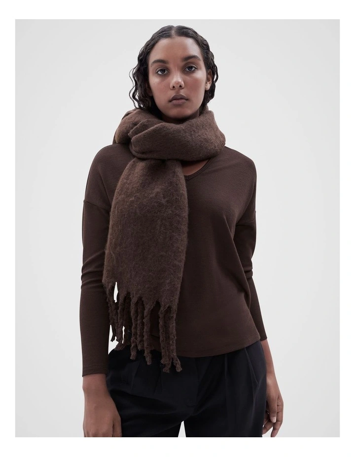 Solid Classic Scarf in Brown