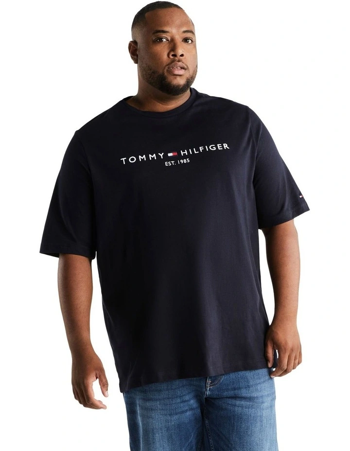 Big And Tall Logo Tee in Navy