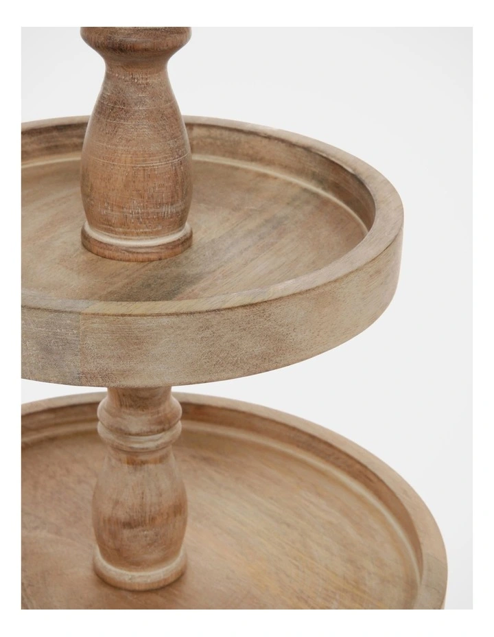 Wooden 3-Tier Stand 30x46cm in White Ash