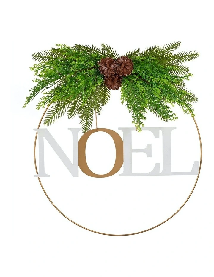 Charming Seasonal Touch Noel Christmas Wreath 50cm