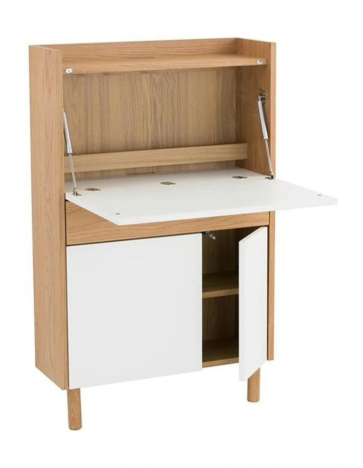 Barton Study Desk 71cm Natural & White