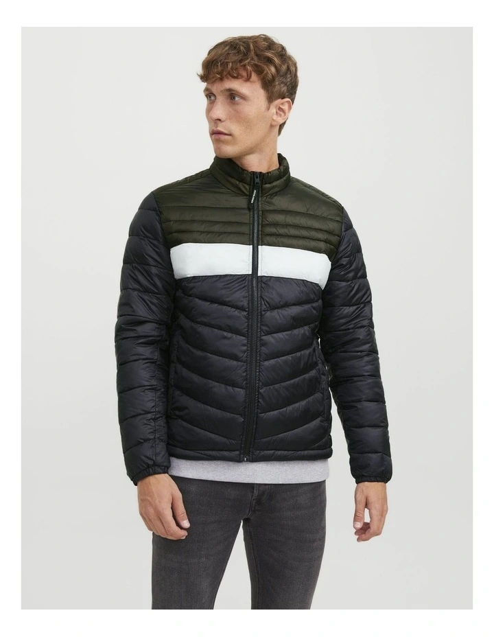 Hero Puffer Collar Jacket in Green