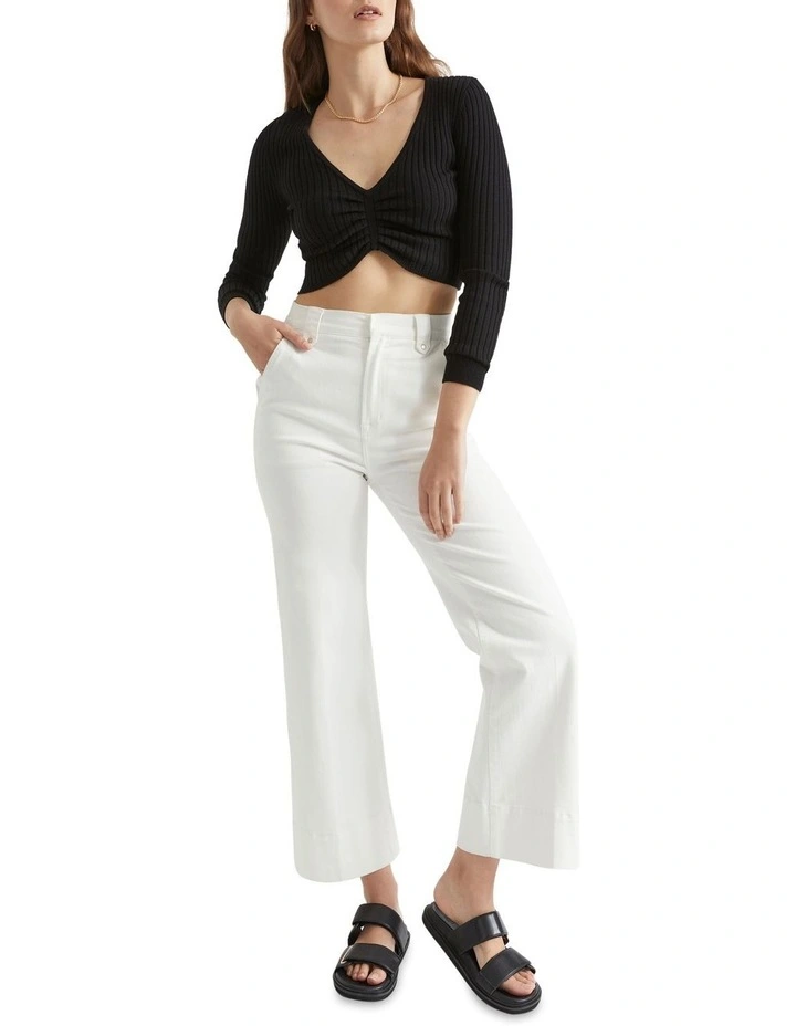 Ruched Front Knit Top
