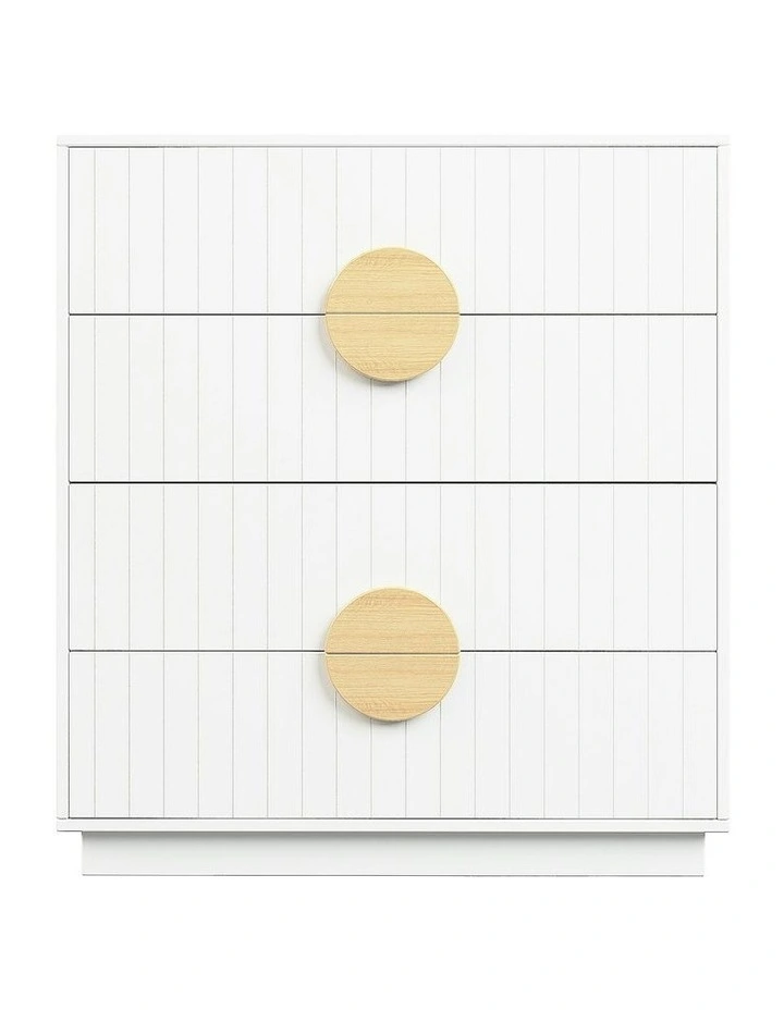 Gail Chest of Drawers Tallboy Dresser in White