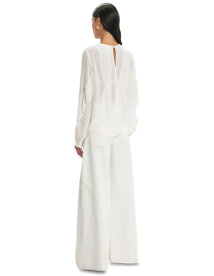 Drape Detail Top in Ivory