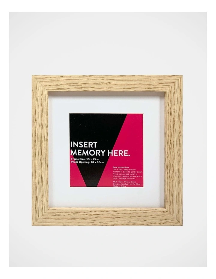 Photo Frame 15x15/10x10cm in Natural