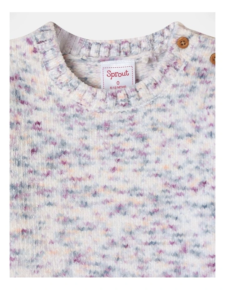 Chenille Knit Jumper in Cream