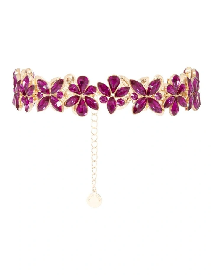 Signature Petal Stone Necklace in Pink