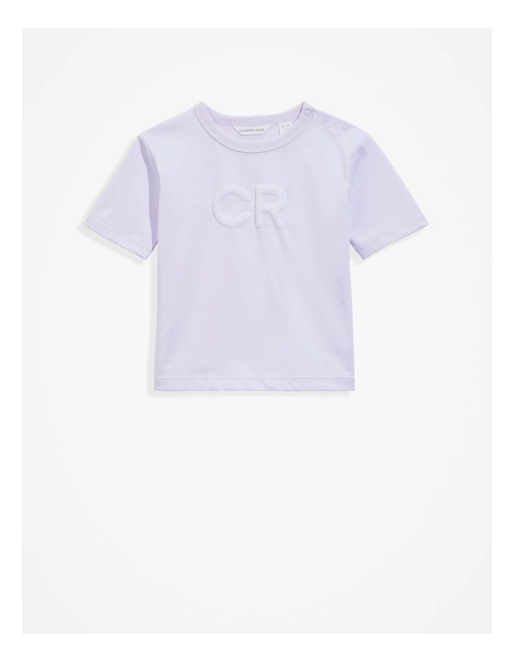 Australian Cotton Puff Logo T-shirt in Lilac