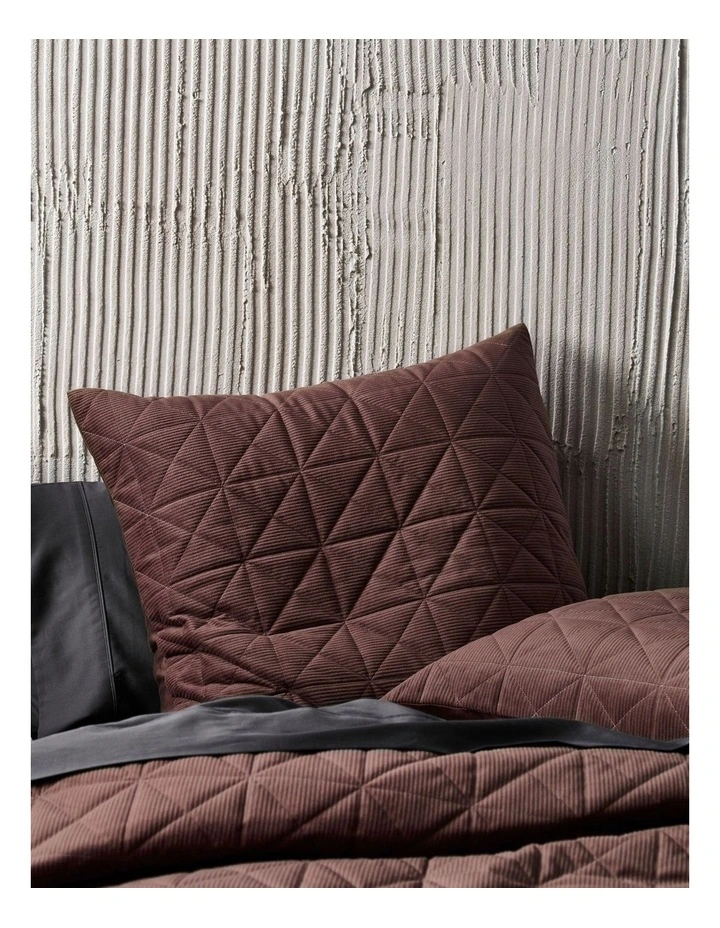 Heath Quilt Cover Set In Chocolate