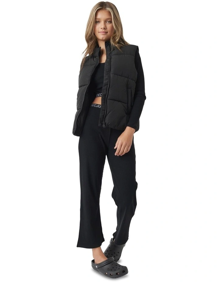 Tia Oversized Vest in Black