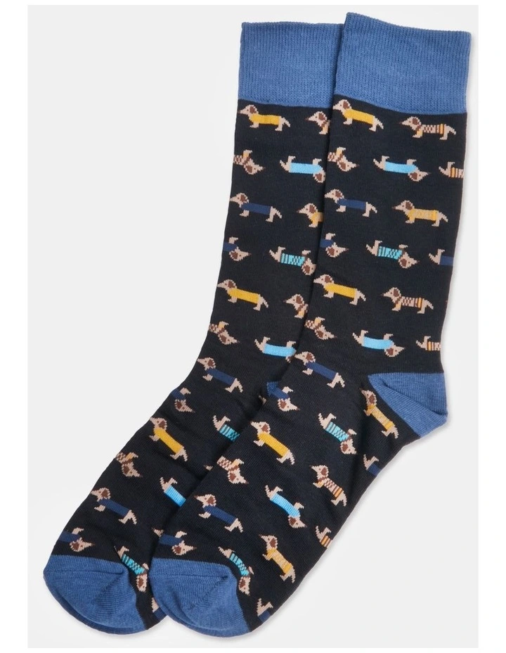 Keyring and Sock Pack in Black