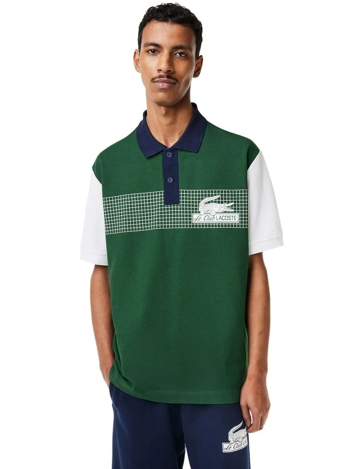 Neo Heritage Loose Fit Pique Polo in Green