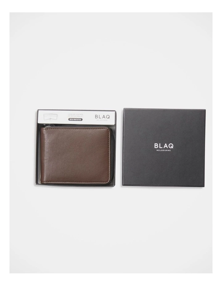 Zip Around Wallet in Brown