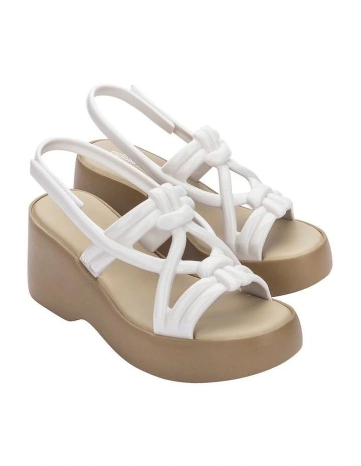 Melissa Sand Salinas Platform Sandal in Beige/White