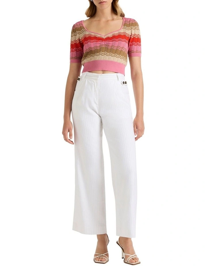 West End Hues Knit Top in Java Stripe