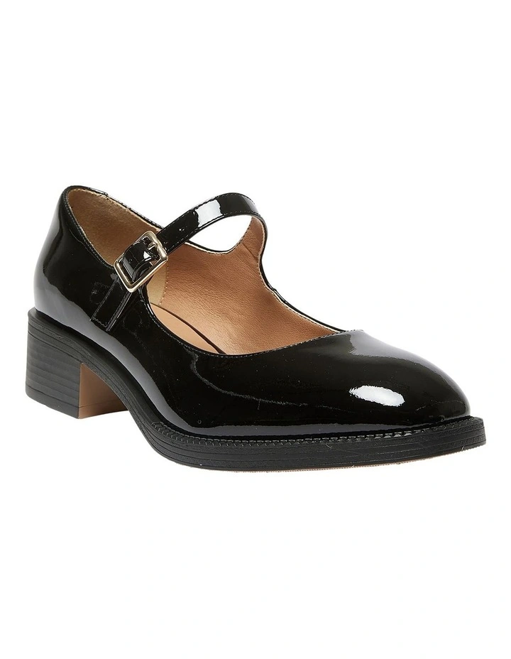 Natalie Shoes in Black Patent
