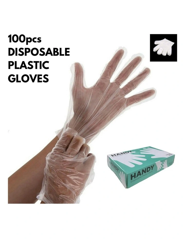 Disposable Plastic Gloves in Clear