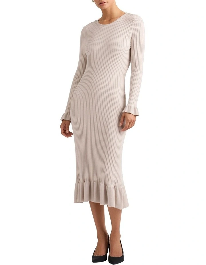 Fran Knit Dress in Porcelain