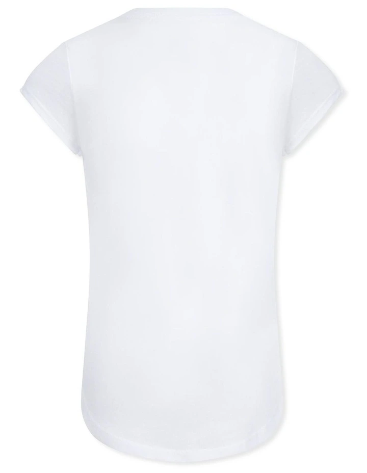 Just Do It Swoosh Split T-shirt in White