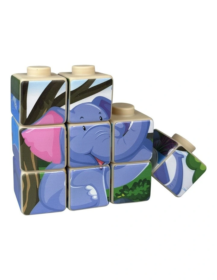 4-in-1 Safari Soft Puzzle Blocks