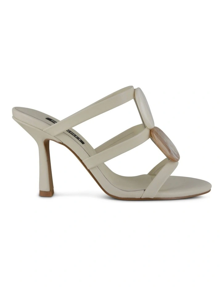Kaye I Heeled Mules in White