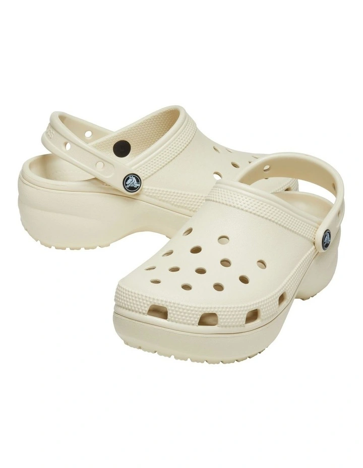 Classic Flatform Clog in Bone