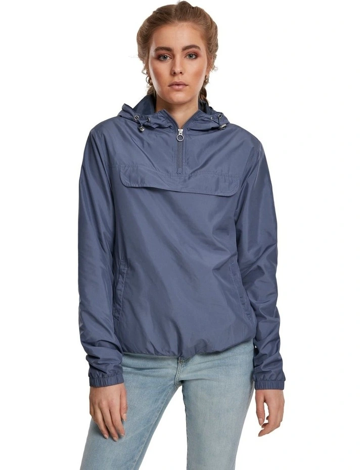 Basic Pull Over Active Jacket In Vintage Blue