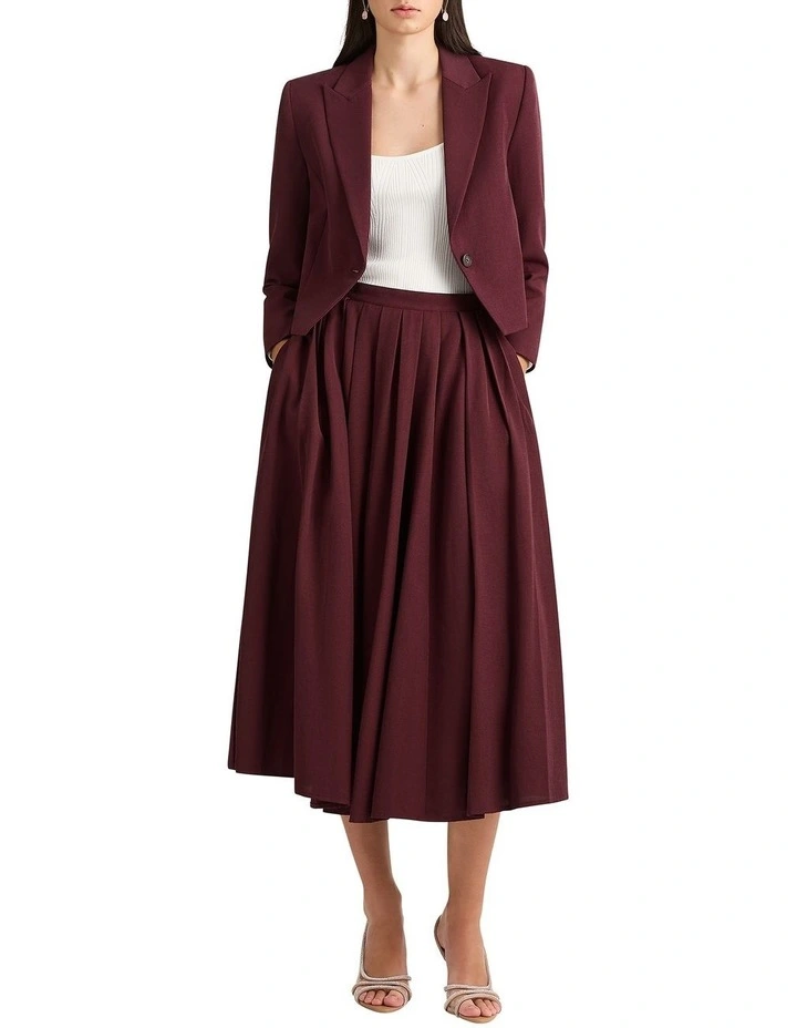Aramie Ottoman Skirt in Merlot