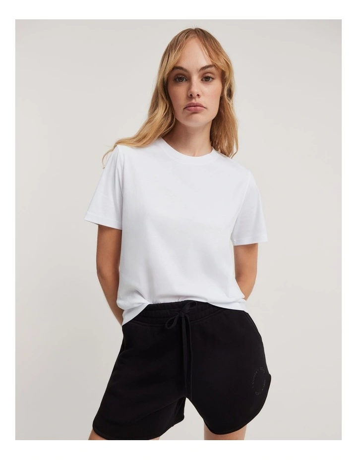 Mercerised Slim T-shirt in White