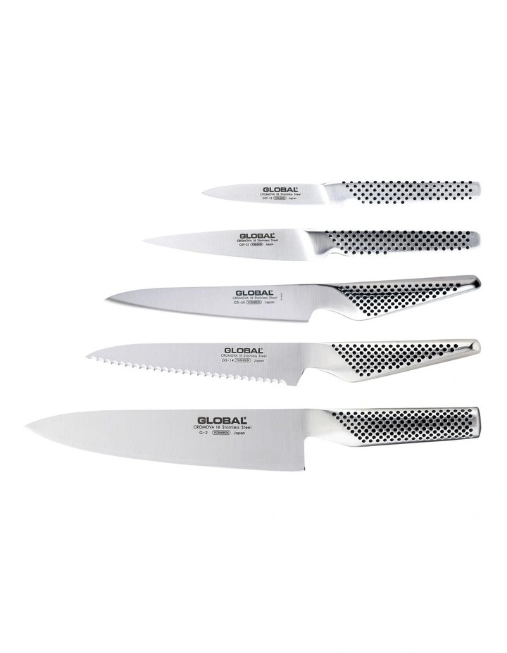 Katana 6 Piece Knife Block Set Walnut