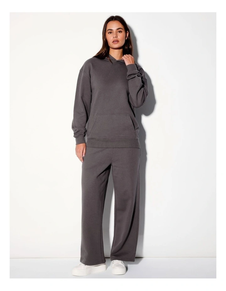 Recycled Blend Oversized Hoodie in Charcoal
