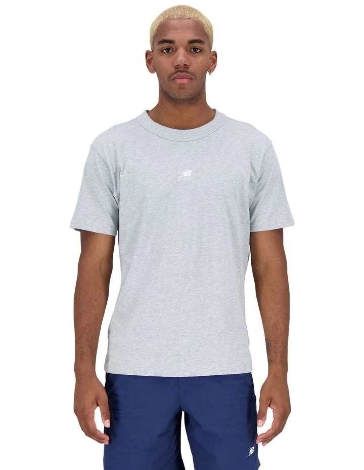 Athletics Remastered Graphic Cotton Jersey Short Sleeve T-shirt in Grey