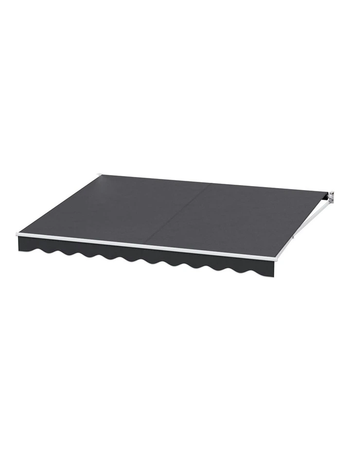 Retractable Folding Arm Awning Motorised Sunshade 4x3m in Grey
